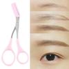 Women Eyebrow Trimmer Comb Eyelash Hair Scissors Cutter Tool