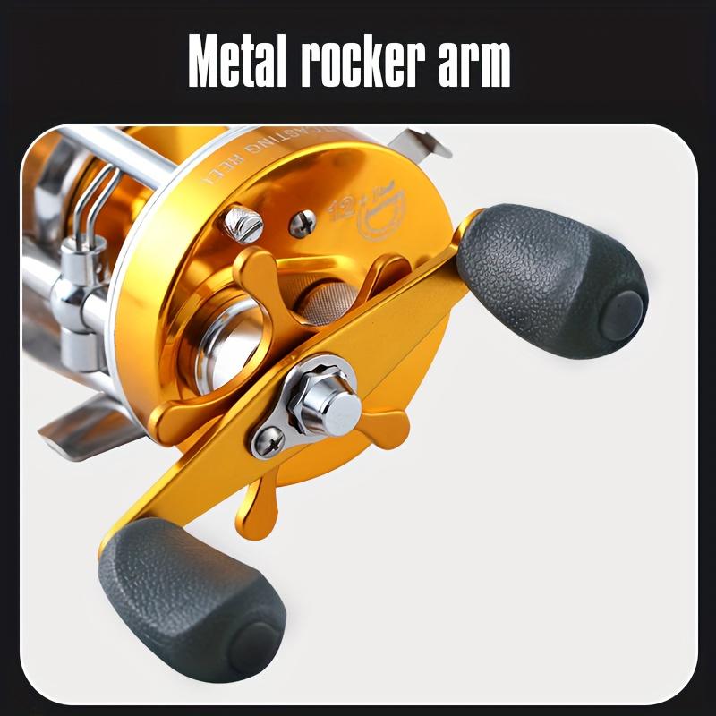 Stainless Steel Baitcasting Reel - Ambidextrous, Full Metal Construction with Centrifugal Brake System for Sea & Boat Fishing