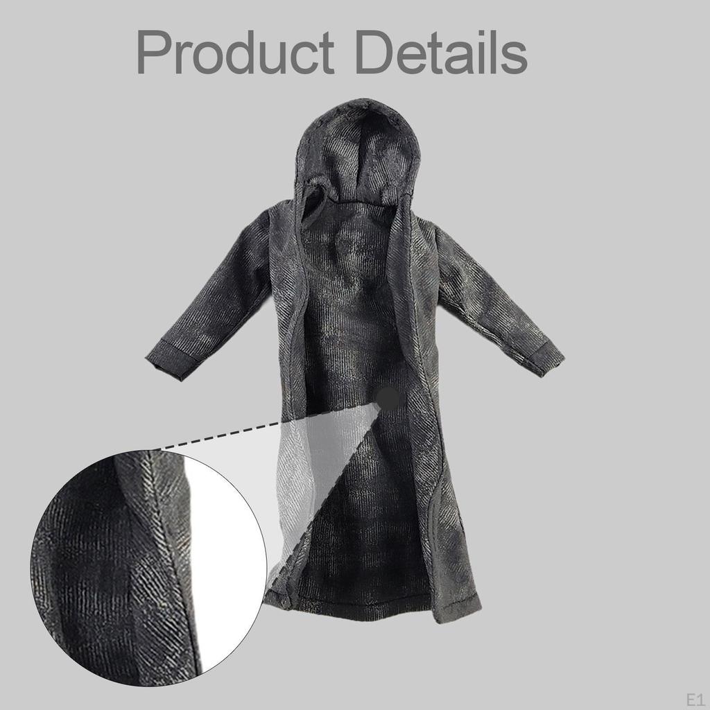 1/12 Scale Male Coat Model Miniature Decoration Accessories Cosplay Windbreak Figure Clothes,