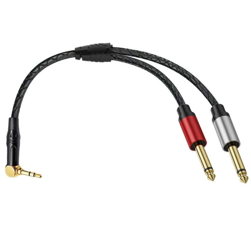 3.5mm To 2x6.35mm Adapter Cable 1/8inch to 1/4in Mono Sound Cable For Sound Recording Professional Applications
