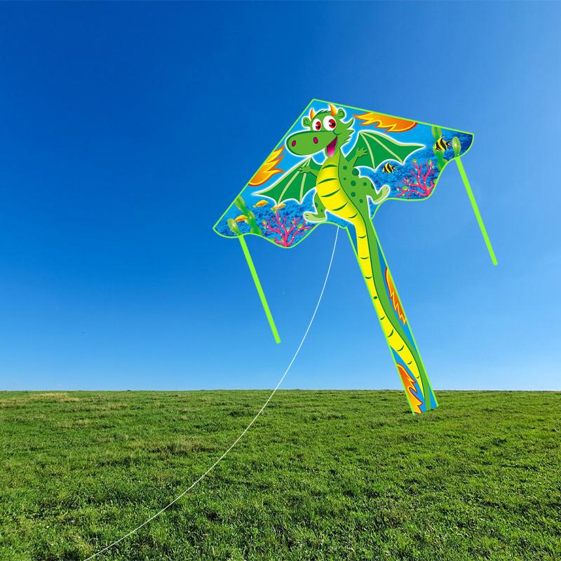 High Quality Polyester Triangular Kite With Long Tail Underwater Series Dolphin Mermaid Kite For Easy Flying