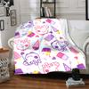 1Pc Peppa Pig Ice Cream Party Blanket For Couch Bed Plush Cozy Fuzzy Blanket Super Soft Warm Blankets For Fall And Winter 0918106