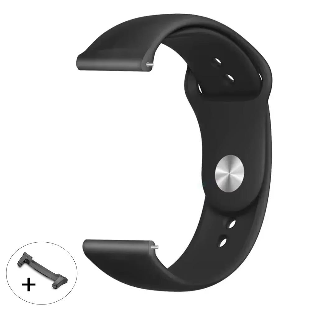 

Sport Silicone band For Samsung Galaxy Watch 8 Strap 40mm 44mm Accessories wristband Bracelet Correa Galaxy Watch 8 Classic 46mm Galaxy watch 8 40mm чёрный