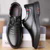 Men Black Leather Shoes Lightweight Comfortable Casual Flats Shoes Business Men Dress Shoes Fashion Party Walking Footwear 2025