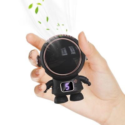 Astronaut Závěsný ventilátor na krk Mini chladicí ventilátor USB dobíjecí Handsfree cestovní ventilátor Multifunkční 5 rychlostí větru pro domov a kancelář