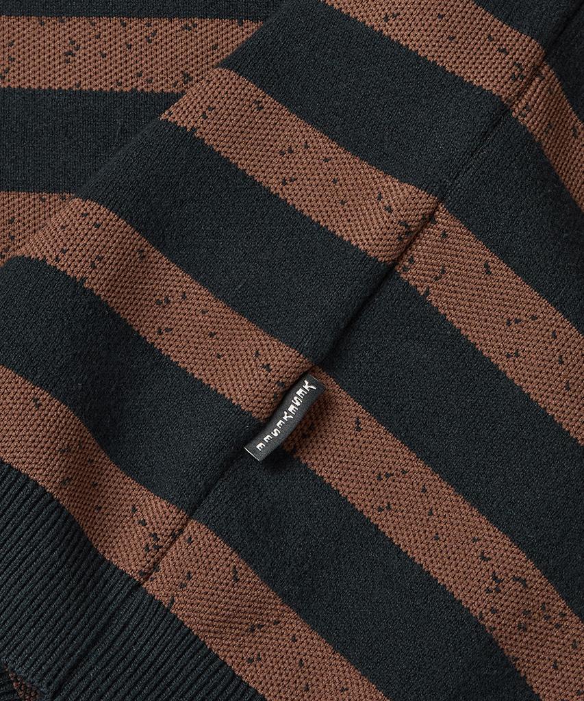 YESEYESEE Speckled Stripe Knit Pullover Ink