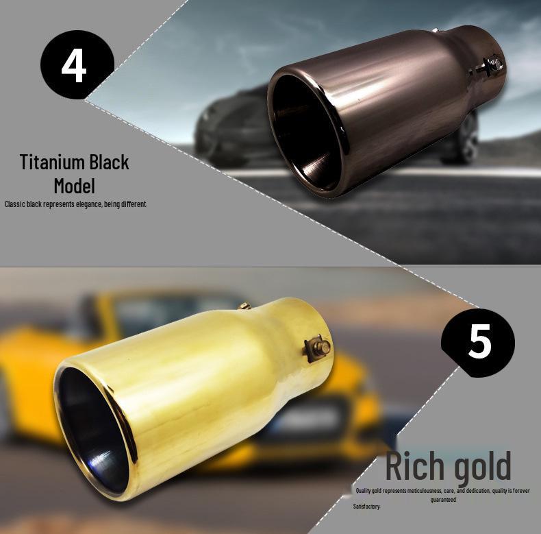 Stainless Steel Titanium Black Exhaust Tailpipe for Prado, Reiz, Camry, RAV4, S6