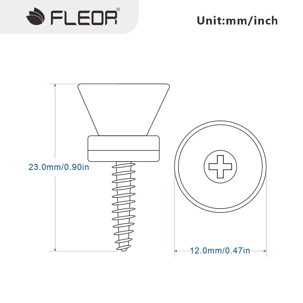 FLEOR 2pcs Guitar Metal Strap Lock Button End Pins Peg for Guitar Bass Ukulele