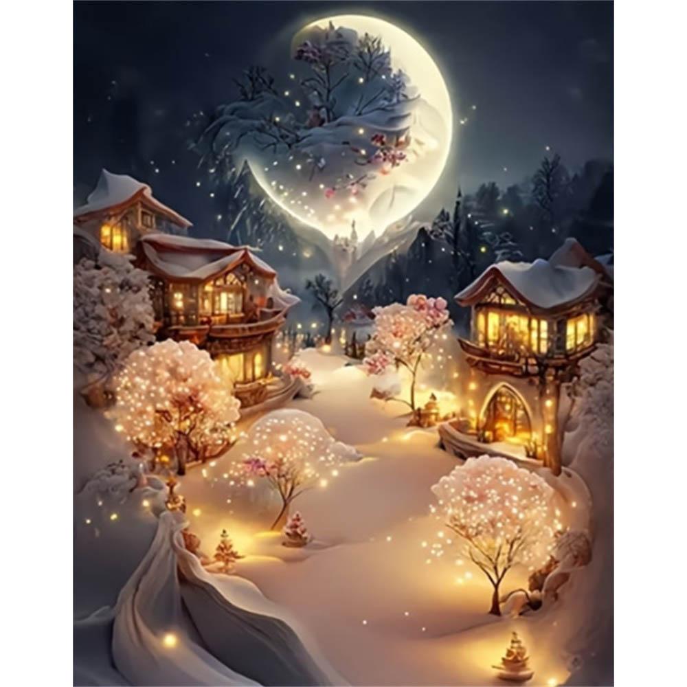 

5D DIY Starry Sky Full Diamond Painting Art Piece Set Round Gemstone Rhinestone Cross Stitch Crafts and Crafts Decoration Home Mural Round 20x30cm