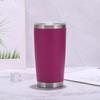 Tazza da Birra in Acciaio Inossidabile Rivestita a Polvere da 20oz a Doppia Parete con Isolamento Sottovuoto