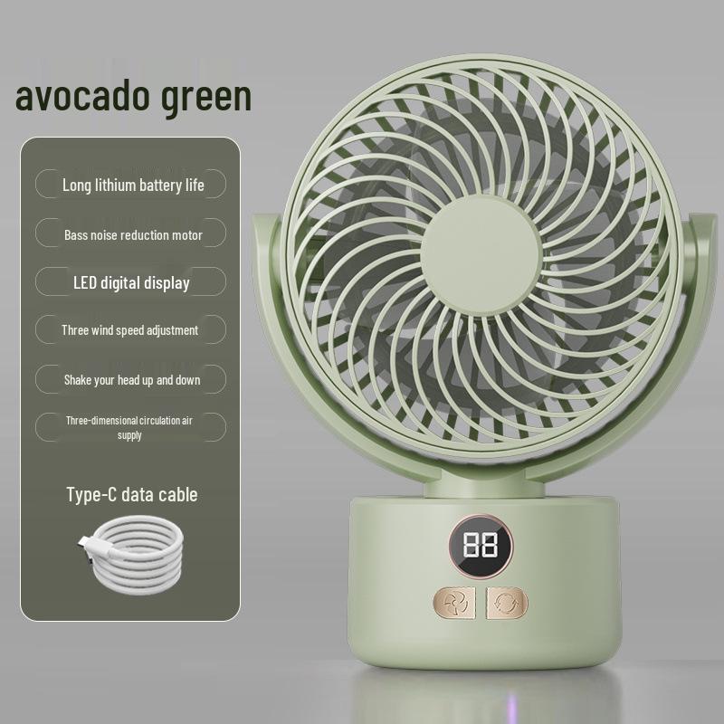

Quiet Rechargeable Mini Desktop Fan with Long Battery Life and Powerful Oscillation Default