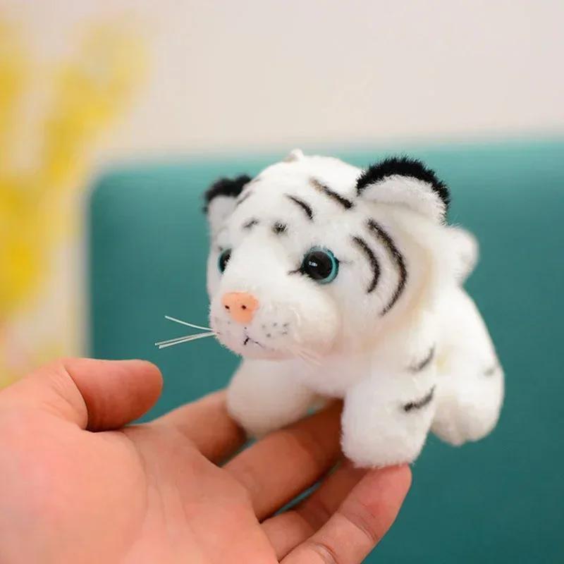 Nuovo Portachiavi Carino Panda Ghepardo Tigre Bambino Ciondolo di Peluche Borsa Scolastica Portafoglio Zero Decorazione da Appendere Regalo per la Festa dei Bambini