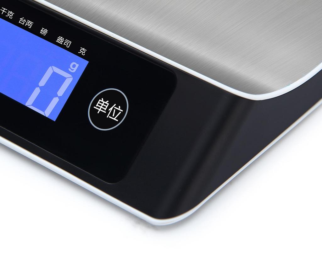 Stainless Steel Kitchen Scale, High-Precision 15kg for Baking and Food.