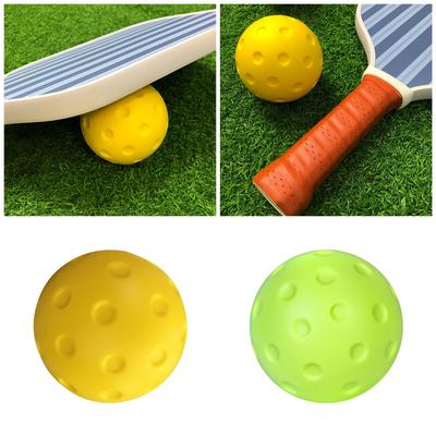 Bolas de prática de pickleballs de espuma silenciosa Bolas de pickleball de espuma PU Redutoras de ruído Pickleball macio para ambientes internos e externos