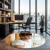 Luca Hanni Printed Round Rug Carpet Chair Rug Area Rug Entryway Doormats,for Office Chair Living Room Bedroom Kitchen Room.