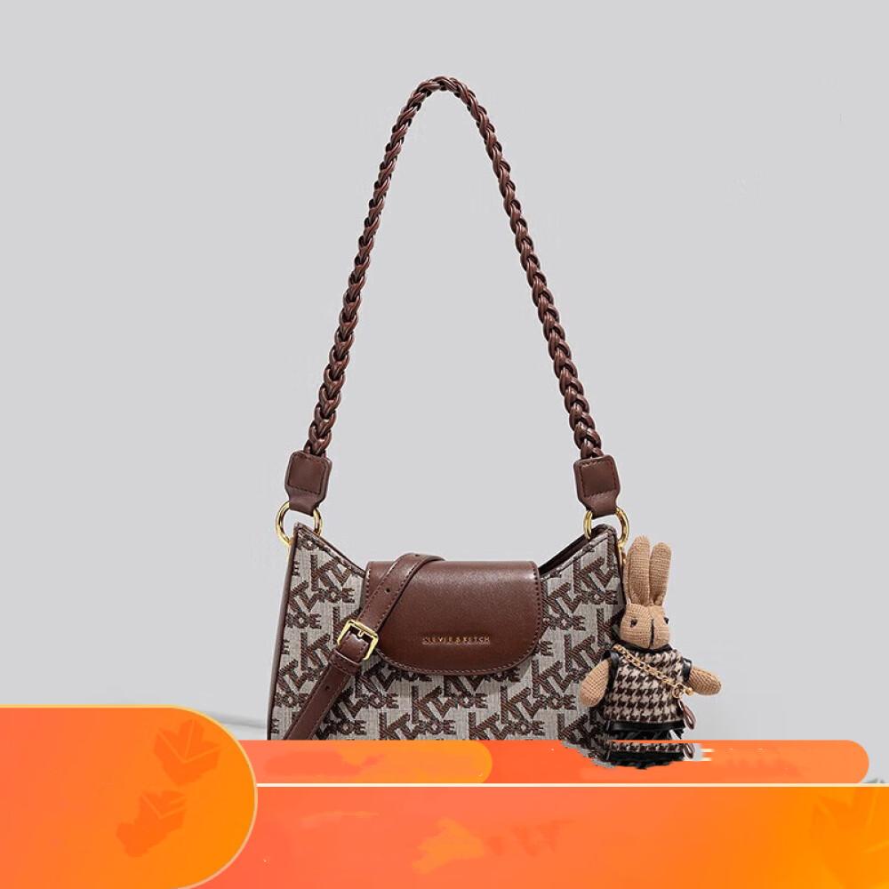 New Shoulder Bag Women's Baguette Underarm Bag Mini Crossbody Bag Valentine's Long 24cm Wide 5cm High 16cm