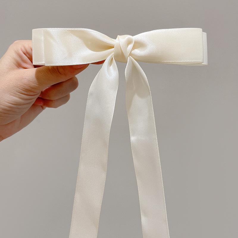 Extra Long Bow Ribbon Hair Clip Top Clip French Style Girl Hair Clip Hair Accessory For The Back Of The Head When Going Out