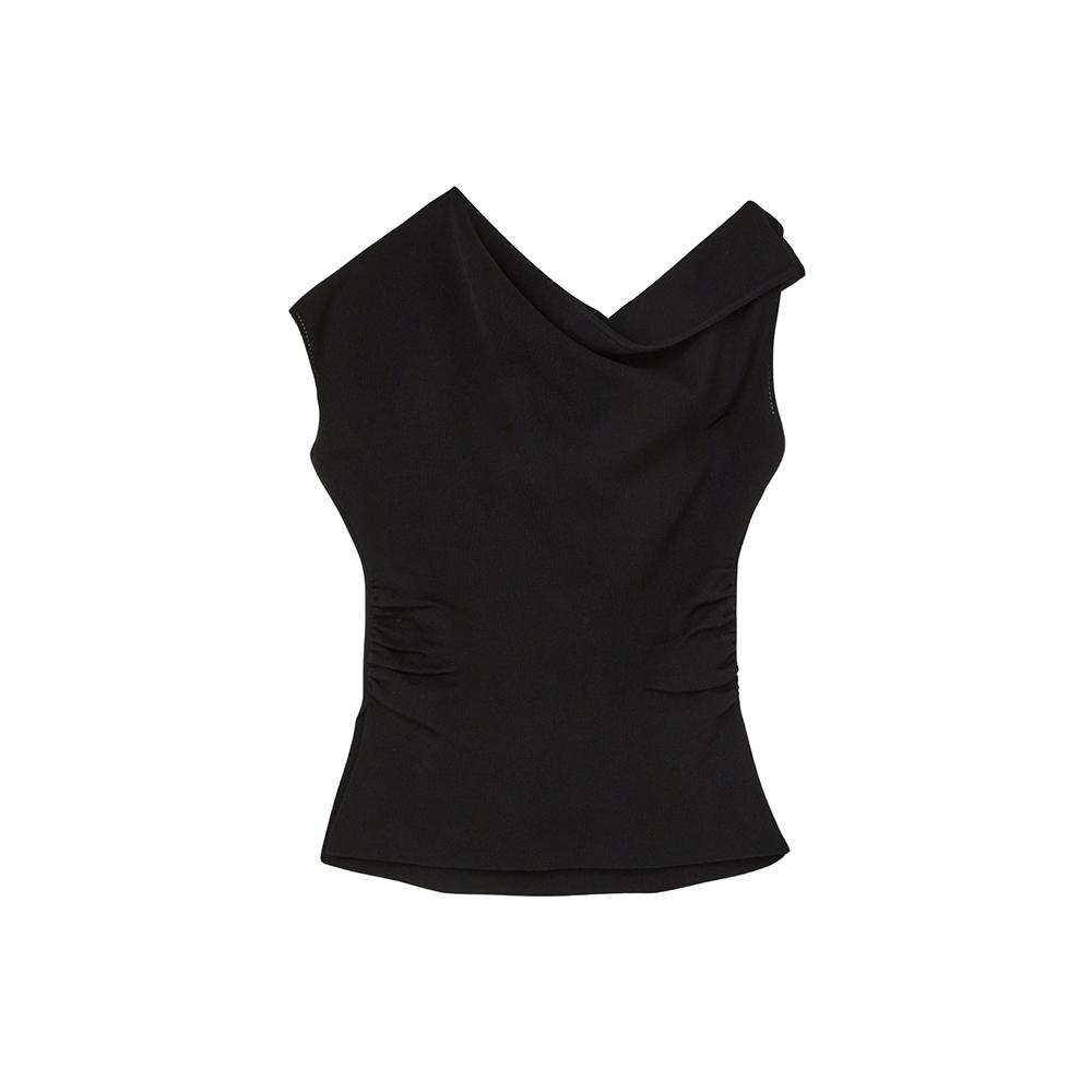LAP One-Shoulder Shirred Slit Knit As2Kh468