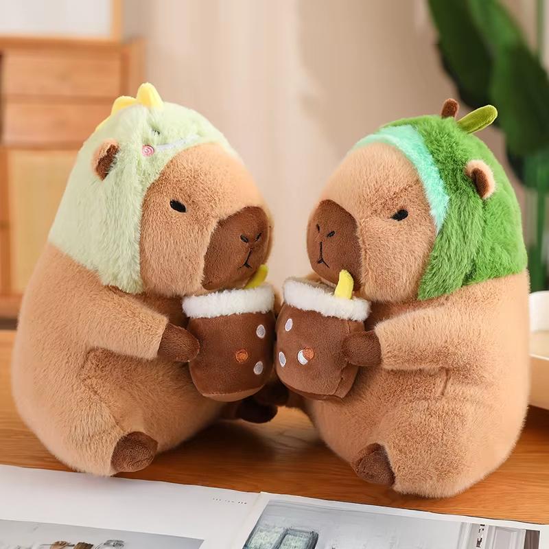 Capybara Plush Toys Wearing Different Prop Costumes Capybara Plush Toys Throw Pillows for Children's Holiday Gifts