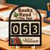 Book Read This Year Counter Sign Reading Tracker Plaque Bookshelf Decoration Handmade Wood Reading Challenge Tracker Book Lovers Gift