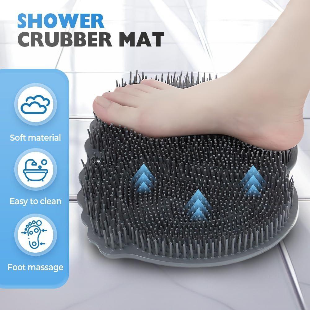 Exfoliation Silicone Foot Cleaning Massage Mat Non Slip Foot Scrubber Pad for Daily Bath Use