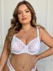 New European and American Ultra-thin Double-breasted Steel Ring Lace Underwear Adjustable Large Size Bra