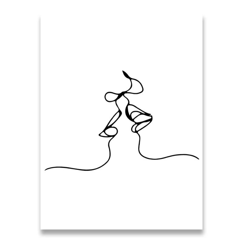 Abstract Minimalist Sexy Line Woman Wall Art Canvas Painting Nordic Posters And Prints Wall Pictures For Living Room Home Decor