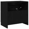 Bathroom Cabinet with Door Black Oak Look 59 x 37 x 59 cm
