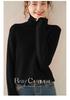 Cashmere Stack Collar Sweater: 2025 Autumn/Winter Women's Loose Slimming Korean Style Pullover Base Layer.