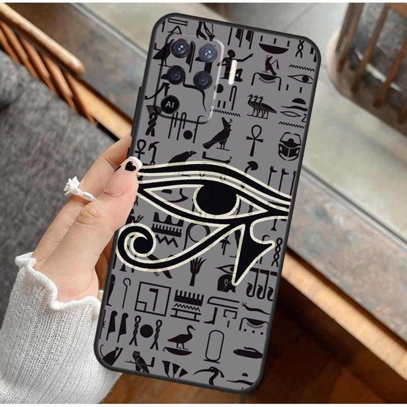 Egyptian Eye Of Horus Phone Case For Oppo A16 A76 A78 A96 A58 A18 A38 A98 A17 A77 A80 A40 A60 A74 A94 A54 A15 A57S