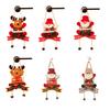 Christmas Hanging Decoration 3D Santa Snowman Elk Bear Door Knob Hanger Holiday Wall Art Sign for Living Room Bedroom Indoor Decor