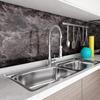 YENHOME Cutting Sheet, Marble Sheet, 76cm x 3m, Peel-and-Stick Wallpaper Sticker, Light Black, Self-Adhesive Wallpaper, Glossy Wallpaper Cloth, Waterp