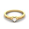 Anello in Argento Sterling 925 Placcato Oro 3 MM Cuore Perla Tre Cuori Amore Donna Anello Anniversario
