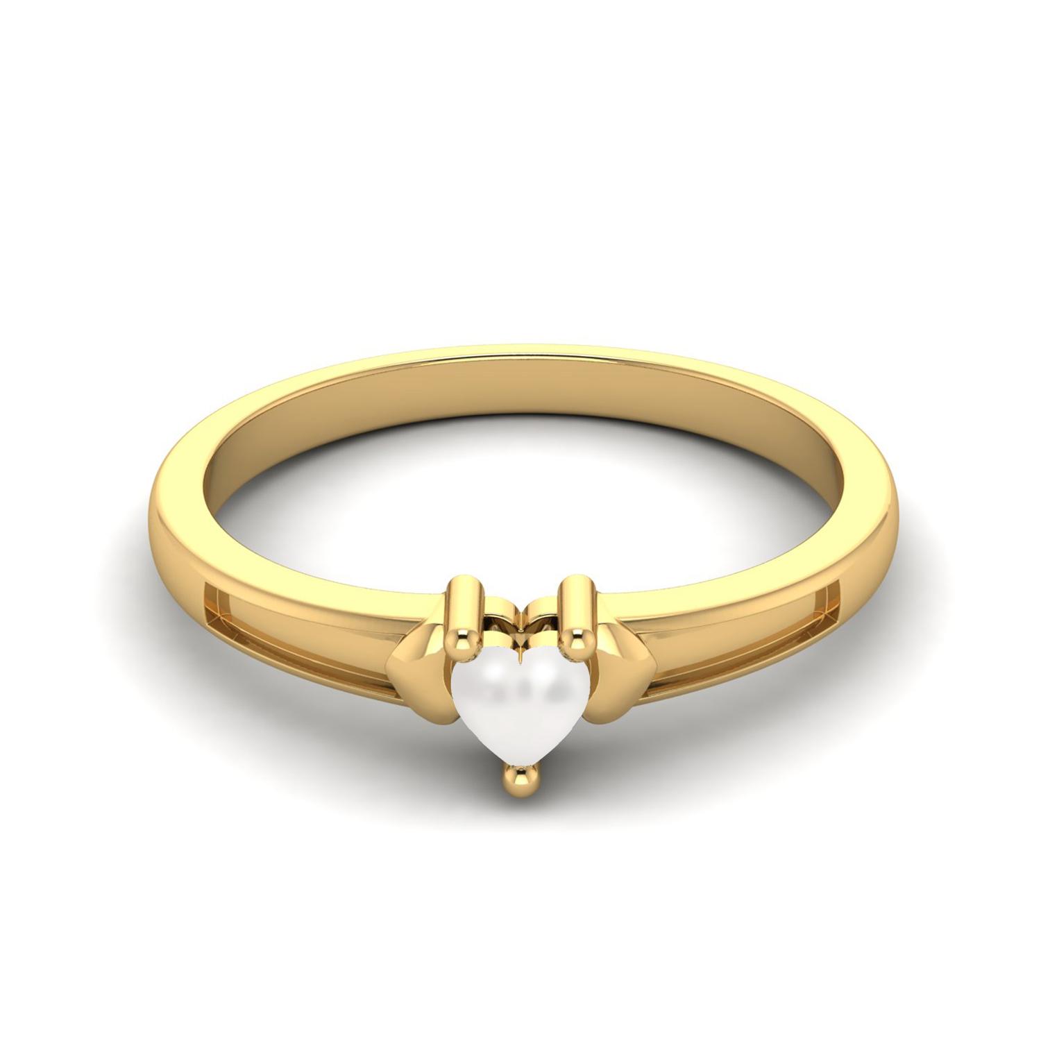 

925 Sterling Silver Gold Vermeil 3 MM Heart Pearl Three Hearts Love Women Anniversary Ring 11 жёлтый