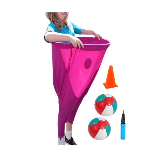 

Набор для игры во дворе «Бабушкины трусы» Гигантские игры на открытом воздухе с надувными мячами и разметочными конусами Смешные игры на лужайке для семейных встреч, вечеринок, пикников 1 pants 2 balls жёлтый