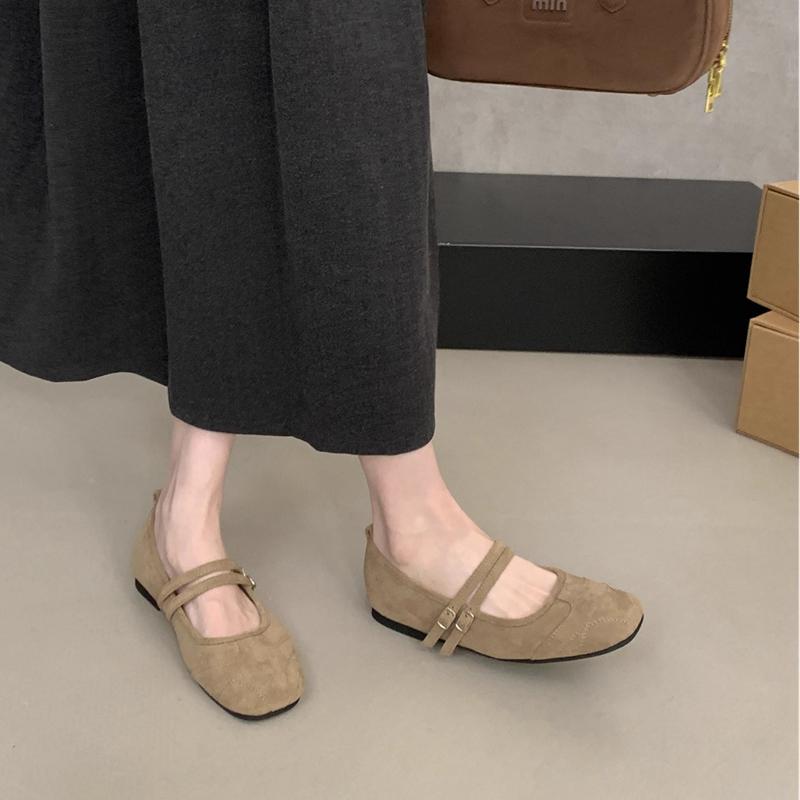 Fashion SUOJIALUN 2025 New Brand Women Flat Shoes Fashion Round Toe Mary Jane Shoes Soft Flat Heel Ladies Elegant Dress Single Shoes