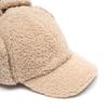 Lamb Wool Warm Baseball Cap for Women Plush Solid Color Autumn Winter Ear Protection Outdoor Hat