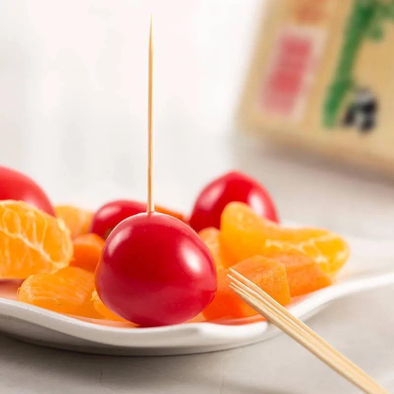 Vysoce kvalitní bambusová párátka s dvojitou hlavicí pro použití v domácnosti a hotelech