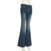Plant Printed Embroidery Y2K Flare Jeans Women Vintage Skinny Boot Cut Trousers Fashion Street 2000s Denim Pants Fall