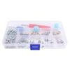 Kit di Accessori per Valvola di Condizionamento Auto da 104 Pezzi R134a R12 Set Valvole con Strumento Rimuovi Polvere per Auto Moto Camion