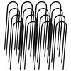 Sutekus U-Shaped Pegs, 6cm Inner Width, 30cm Length, 6mm Diameter, Tent Pegs for Camping, Soccer Goals, Trampolines, and More, Pack of 16 with Storage
