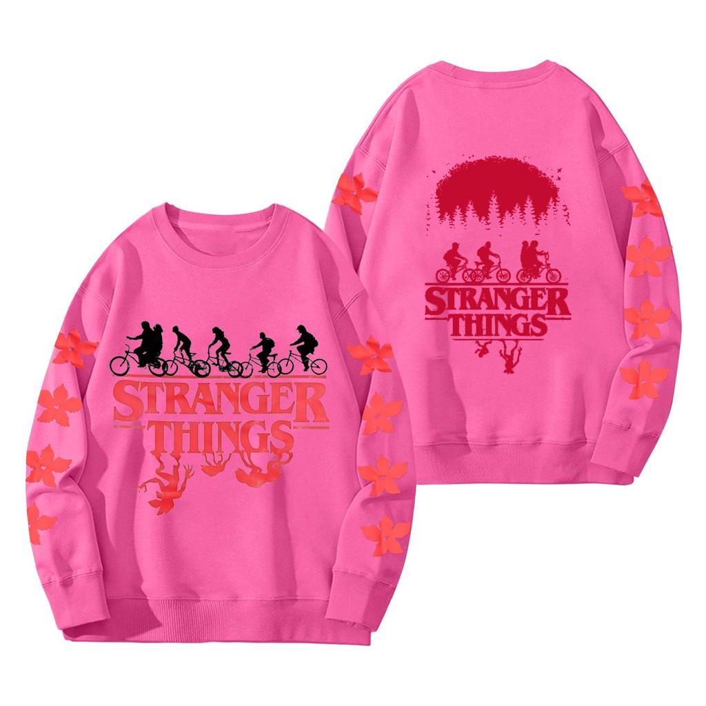 Damen Modisches Und Lässiges Langarm Rundhals Bedrucktes Sweatshirt