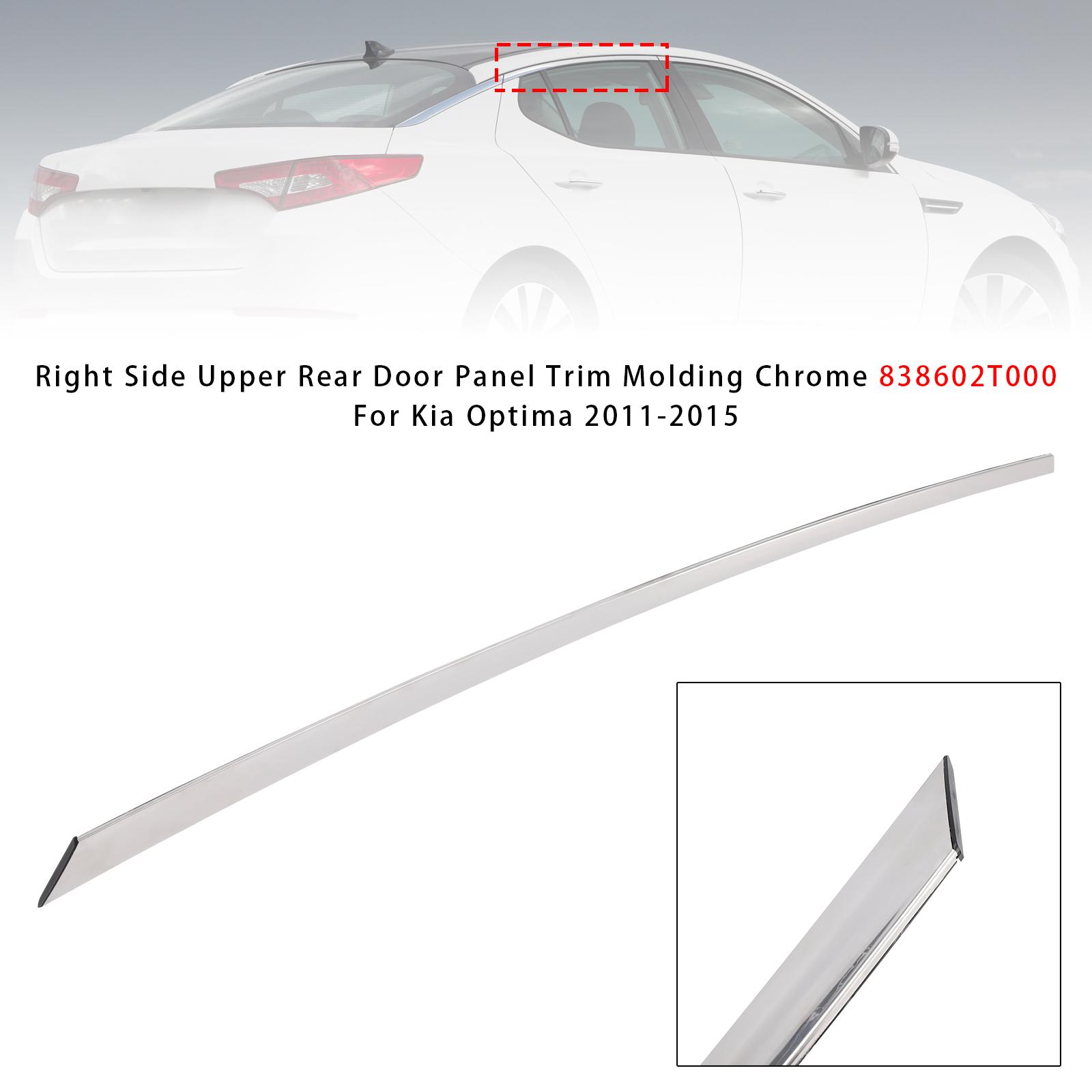 

Right Side Upper Rear Door Panel Trim Molding Chrome For Kia Optima 2011-2015