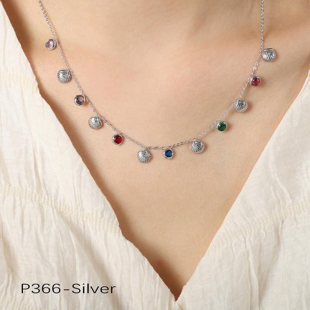 Multi Small Pendant Tassel Necklace For Women Stainless Steel 18K Gold Plated No Tarnish Bohemia Women's Neck Chain Necklaces