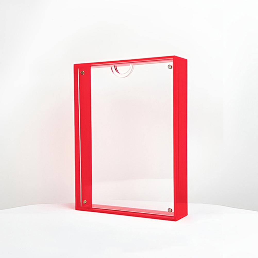 

15x20cm Magnetic Acrylic Photo Frame Featuring Clear Back and Display Options for Personal or Professional Use червоний
