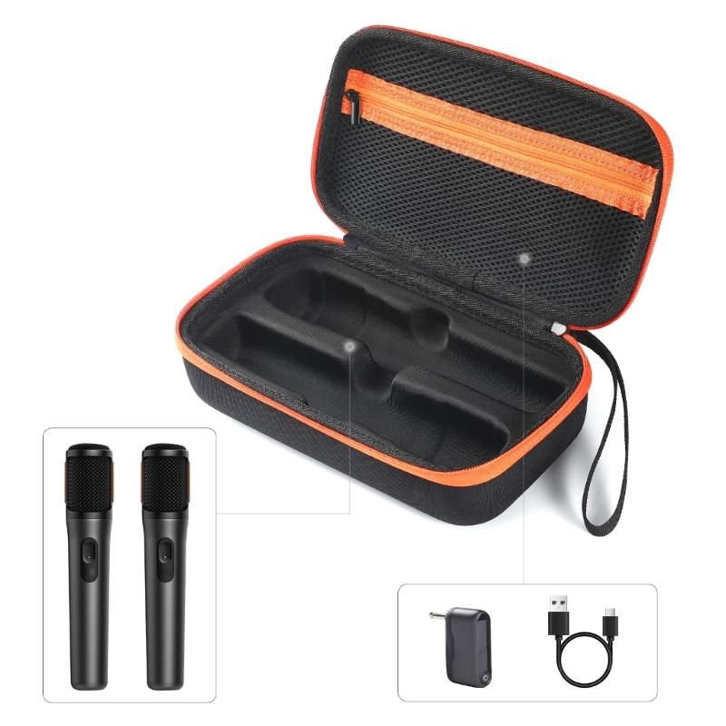 Water Resistant Travel Case For Portable Party Microphone With Carrying Handle Protections Carrying Bag