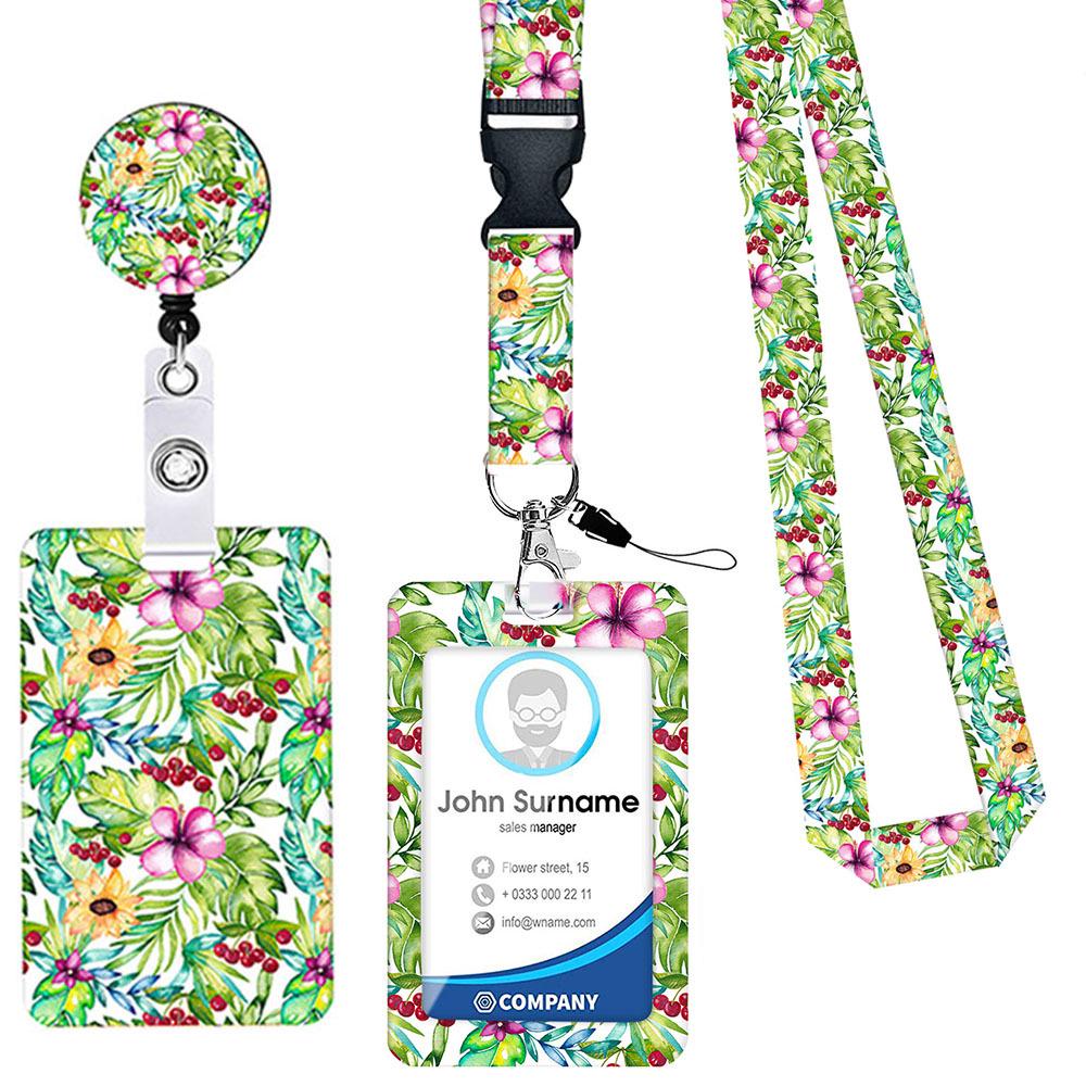 Double-Sided Printed ID Card Holder with Lanyard