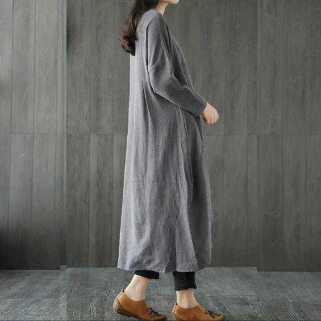 Long Dress for Slimming Plus Loose Layered Solid Maxi Layered Suitable for Stylish [JINJUDUO] Women, Spring, Summer, Autumn, Effect, Sizes, Fit, Look,