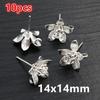 6-10pcs Brass Metal Flower Studs Earrings Pins DIY Earrings Stud Hooks Jewelry Making Accessories Findings