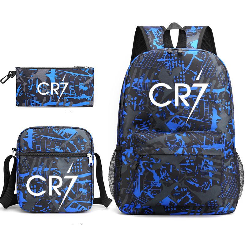 Youth Fashion Backpack Shoulder Bag Pencil Case Children'S Student School Bag 3-Piece Set